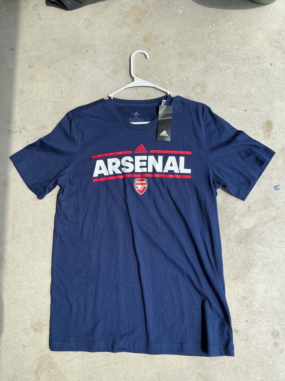 Adidas Arsenal FC Fresh SS Tee Navy Blue Size Medium NWT